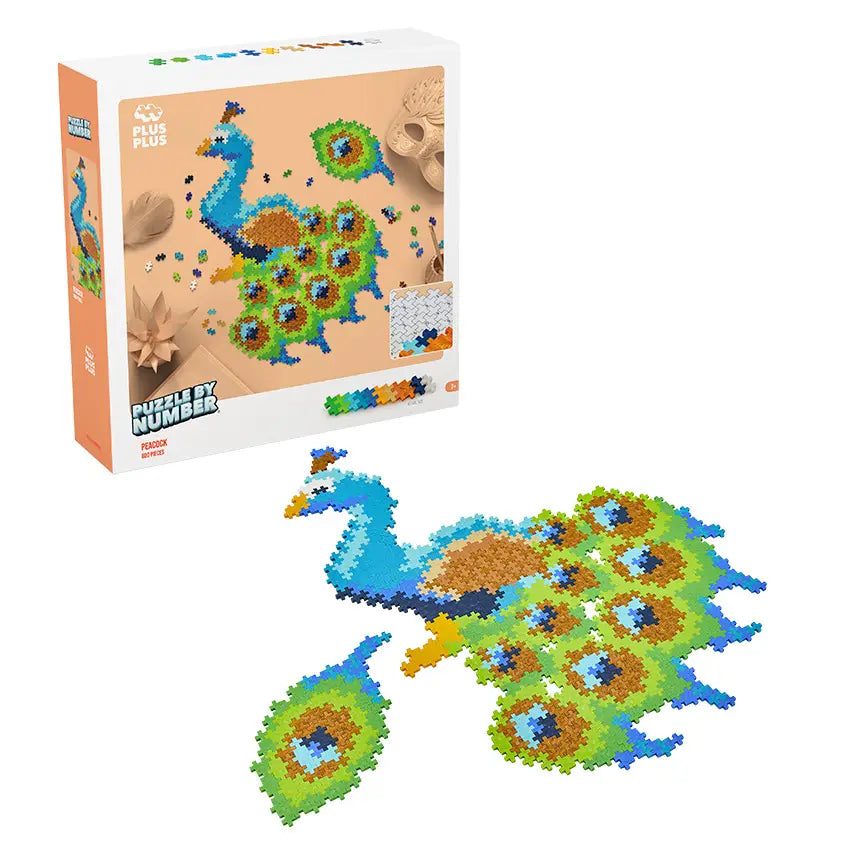 Digital Plaything for library fun-Puzzle By Number- Peacock