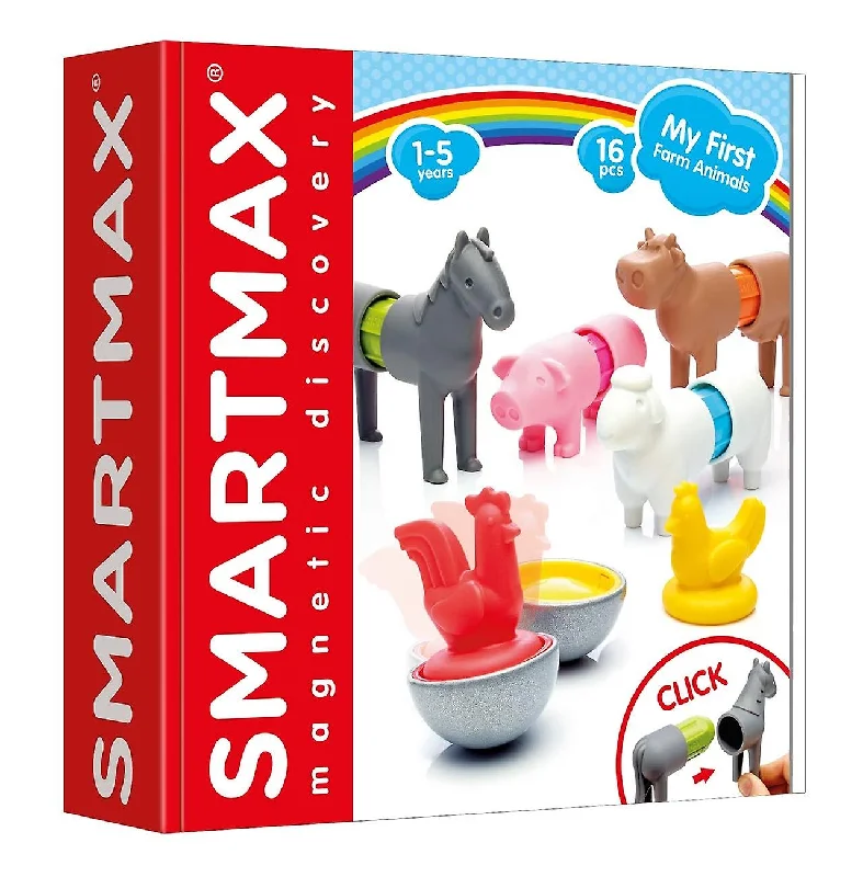 Wooden Puzzle for garden games-SmartMax Magnets Farm animals