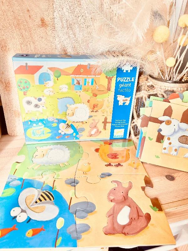 Digital Plaything for flower games-Tactile Farm 20pc Giant Puzzle