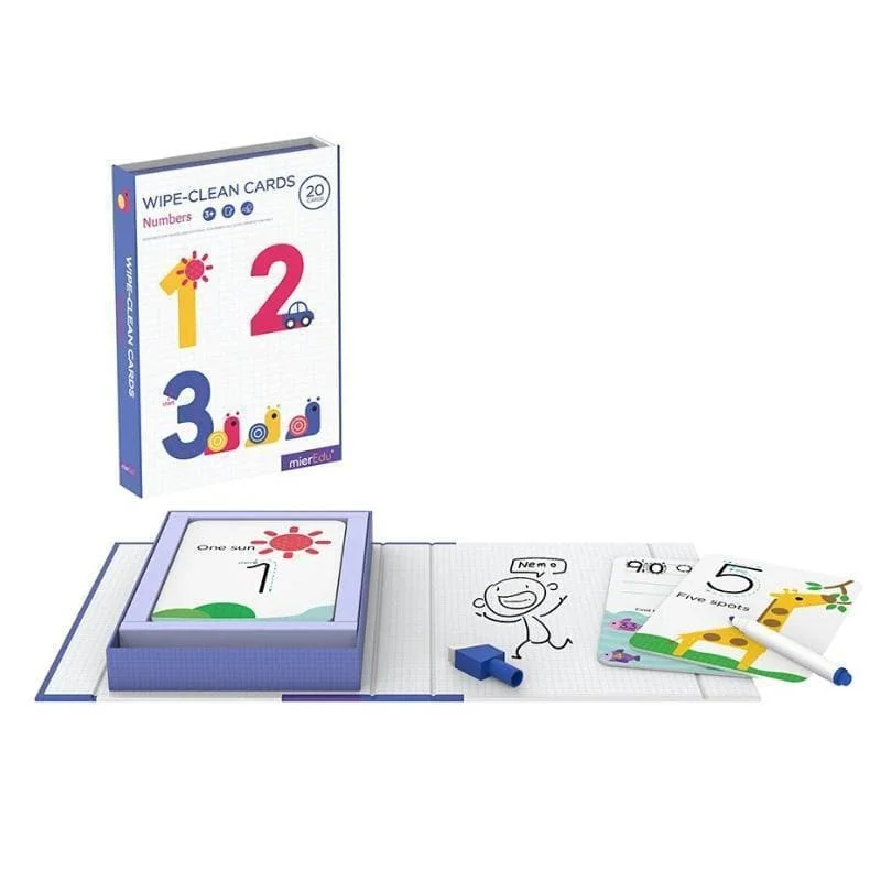 Digital Plaything for summer programs-Wipe-clean Activity Set - Numbers