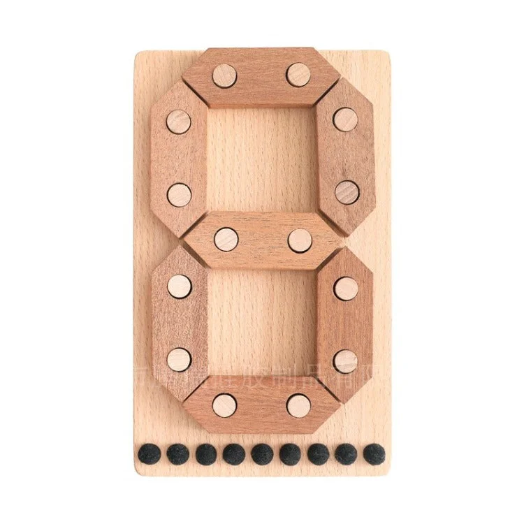 Digital Plaything for travel apps-Wooden Number Board Mathematics Game