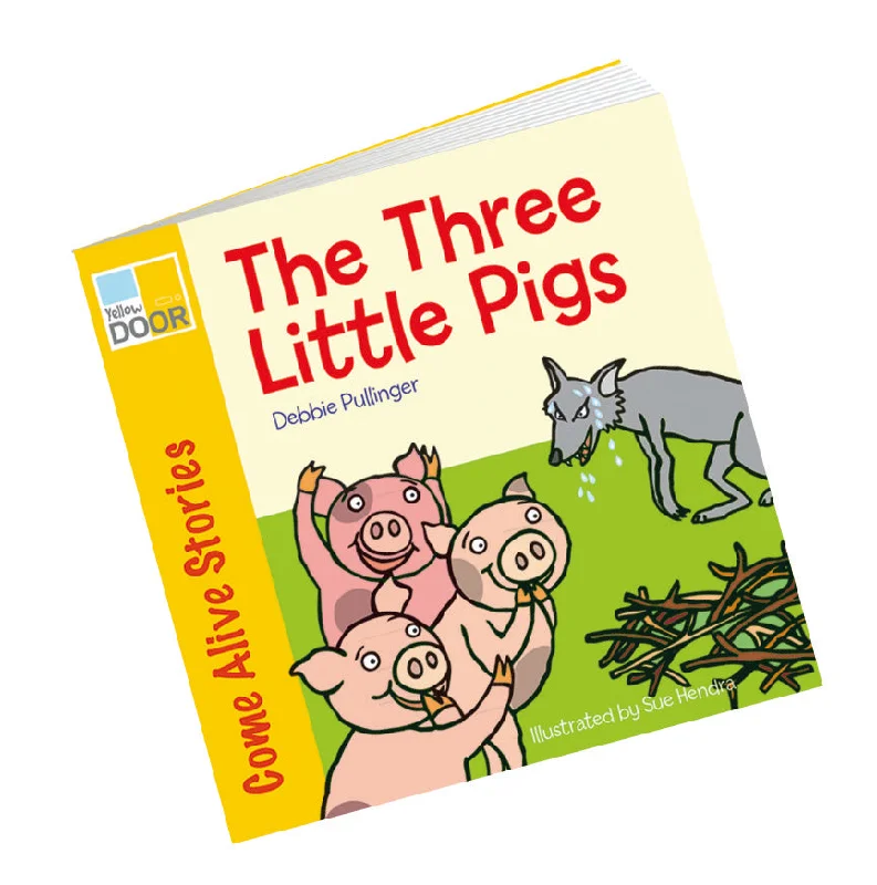 Interactive Books for dinosaur fans-Yellow Door Three Little Pigs Story Book