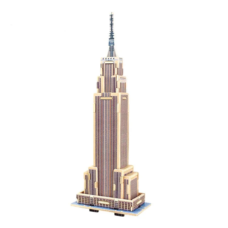 Wooden Puzzle for dorm games-3D Wooden Puzzle: Empire State Building