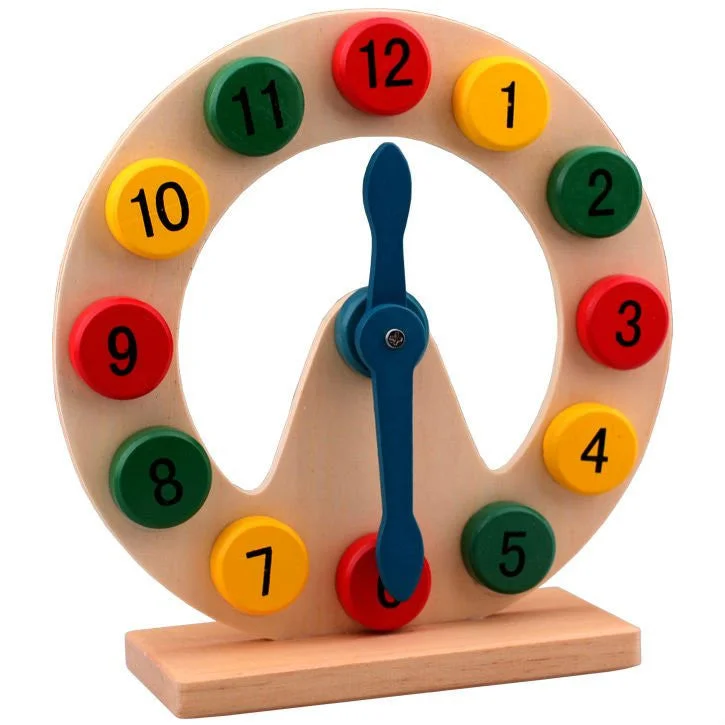 Wooden Puzzle for tree whims-Holiday sale Children's wooden toys digital clock New Year's gift