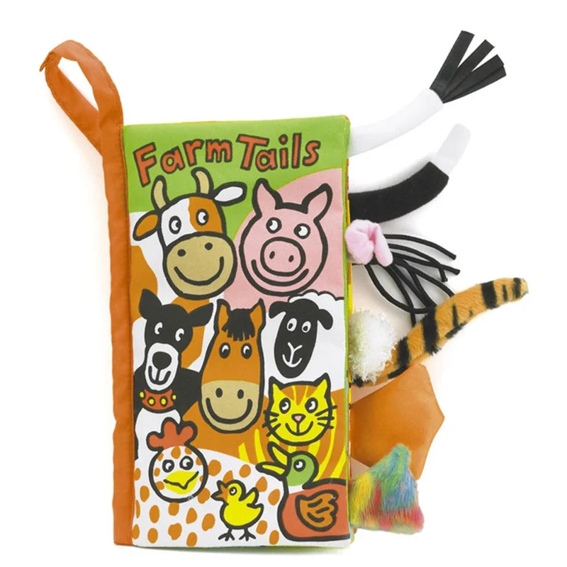 Interactive Books for tree tales-Jellycat Farm Tails Soft Activity Book