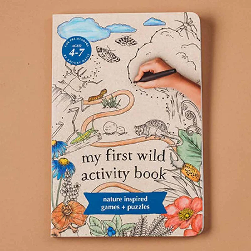 Interactive Books for holiday presents-My First Wild Activity Book: nature inspired games + puzzles for kids 4-7yrs