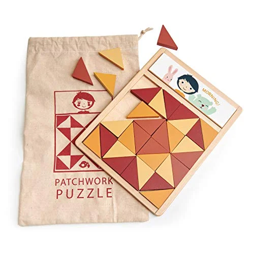 Digital Plaything for Christmas play-Tender Leaf Toys Wooden Patchwork Quilt Puzzle ‚Äö√Ñ√∂‚àö√ë‚àö¬® Create an Infinite Number of Patterns and Traditional Artwork with Triangular Shapes ‚Äö√Ñ√∂‚àö√ë‚àö¬®Imaginative Play with a Montessori, STEM Approach ‚Äö√Ñ√∂‚àö√ë‚àö¬® Ages 3 years+