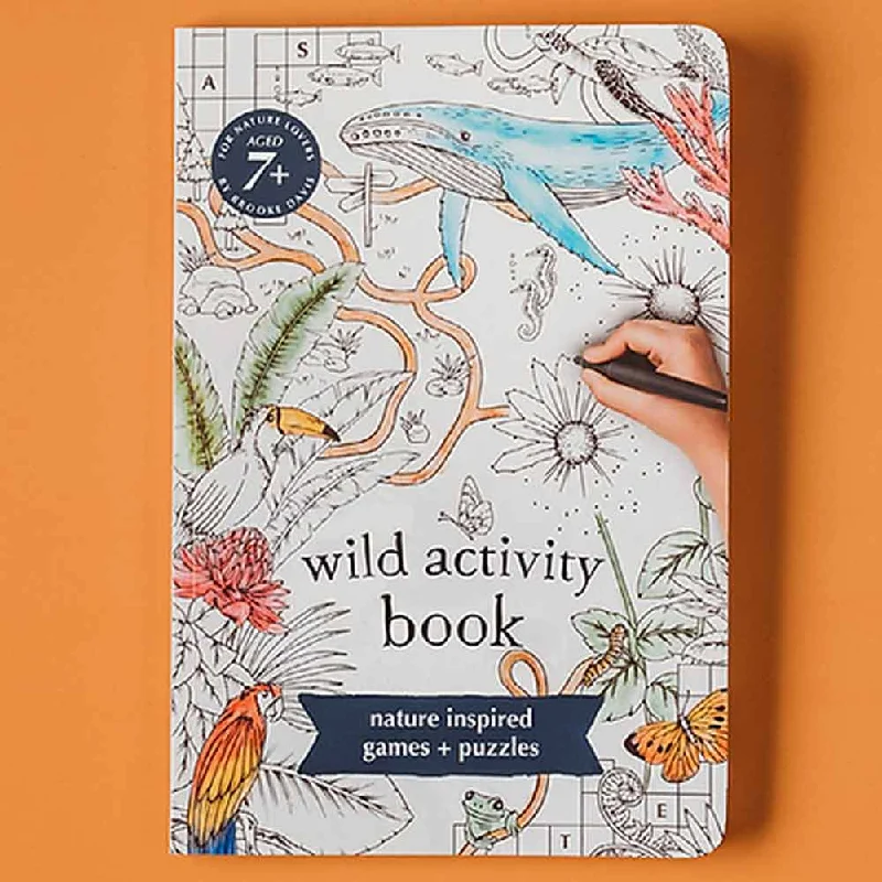 Interactive Books for Thanksgiving fun-Wild Activity Book: nature inspired games + puzzles for kids 7+yrs NEW Edition