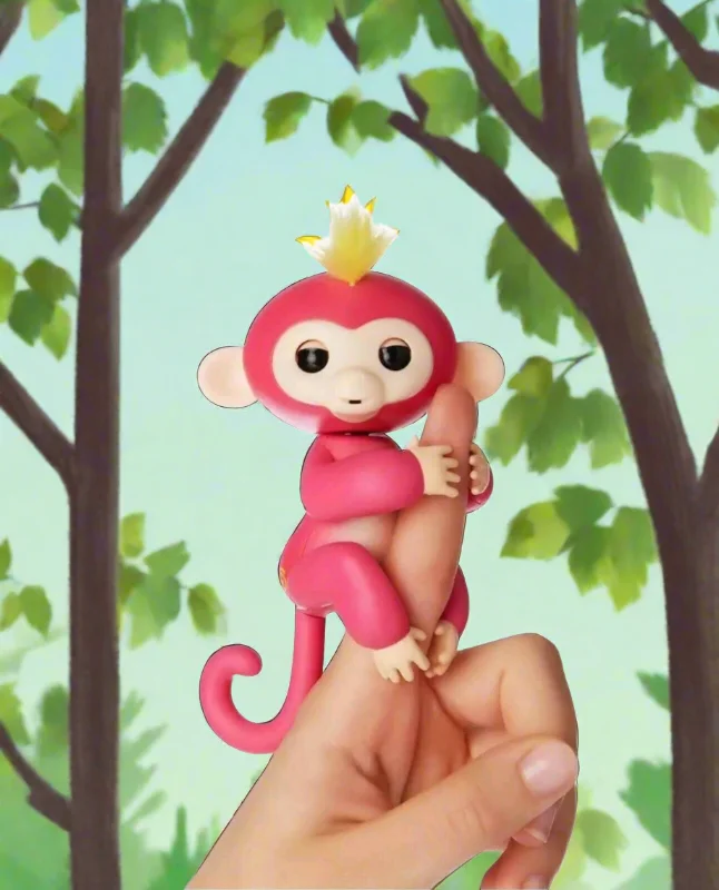 Interactive toys for improving concentration-Interactive FingerFun Pink Monkey