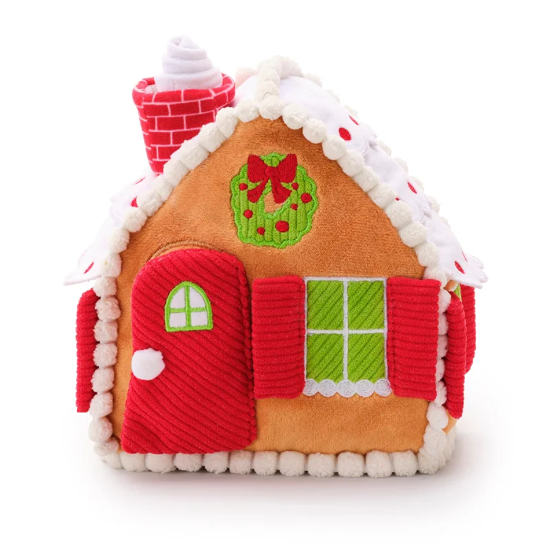 Interactive toys with educational apps-Gingerbread House Interactive Snuffle Dog Toy