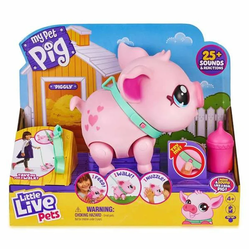 Interactive toys for early childhood development-Interactive Pet Famosa My Little Pig Pet