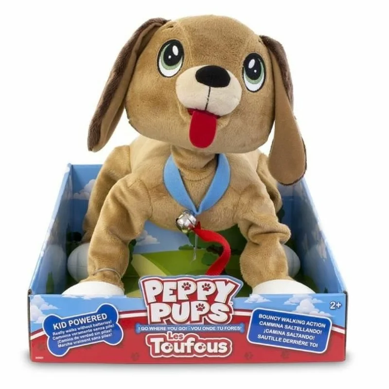 Interactive toys for creative building and construction-Interactive Pet Giochi Preziosi Peppy Pops Chien Marron