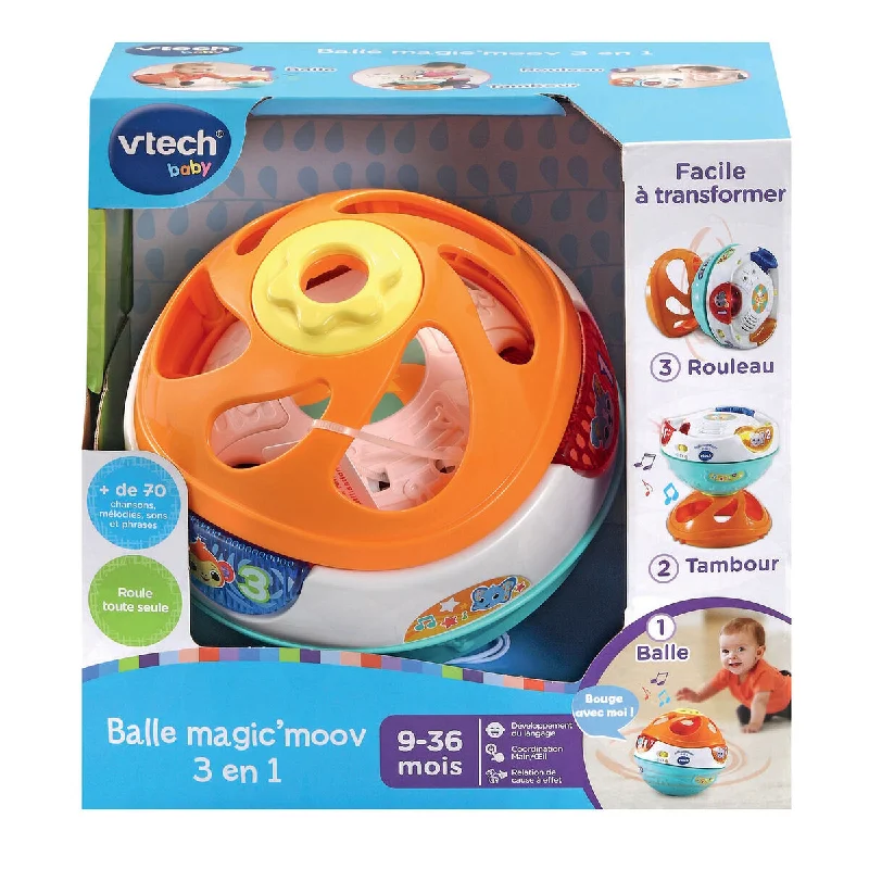 Interactive toys with voice recognition-Interactive Toy for Babies Vtech Baby Magic'Moov Ball 3 in 1