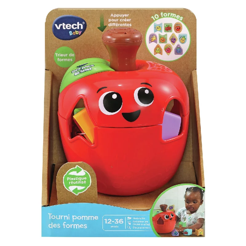 Interactive toys for teaching math and numbers-Interactive Toy for Babies Vtech Baby Tourni Pomme Des Formes