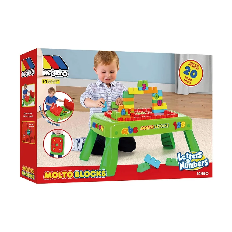 Interactive toys for social interaction-Interactive Toy Moltó Blocks Desk 65 x 28 cm