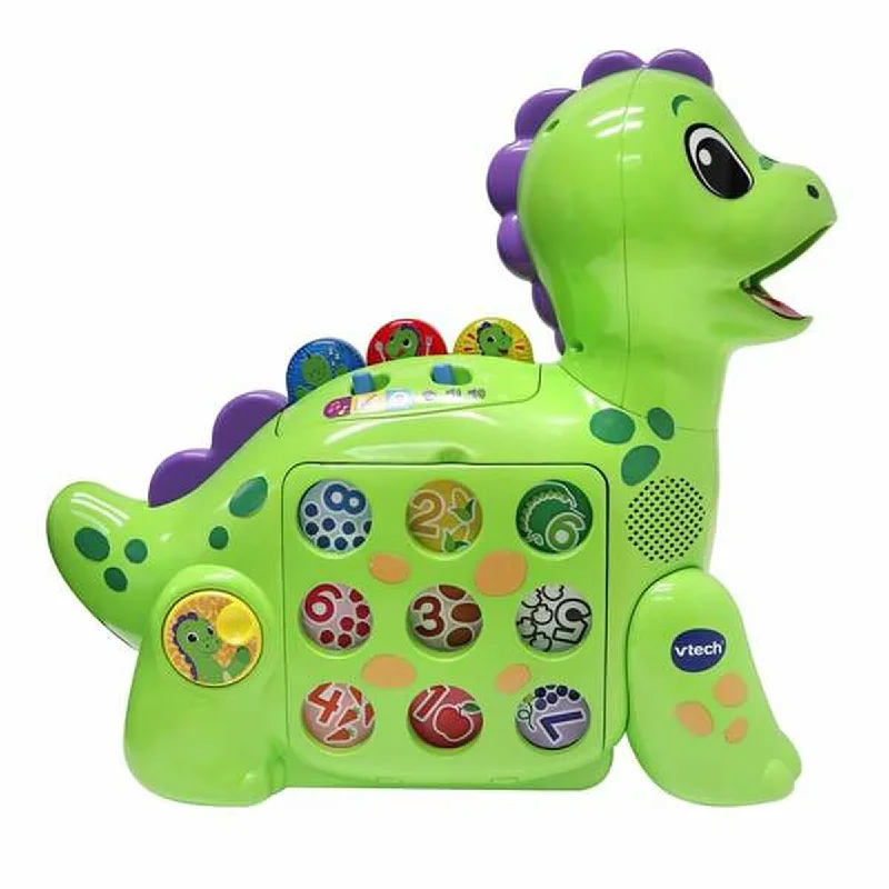 Interactive toys for fine motor development-Interactive Toy Vtech 35 x 13,3 x 33 cm Green Dinosaur Interactive Toy Drawing Magnetic Apple