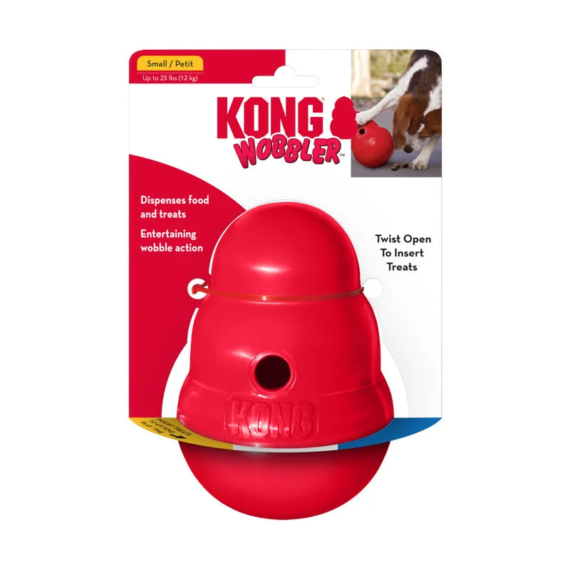 Interactive toys for improving hand-eye coordination-Kong Wobbler Interactive Treat Dispensing Toy