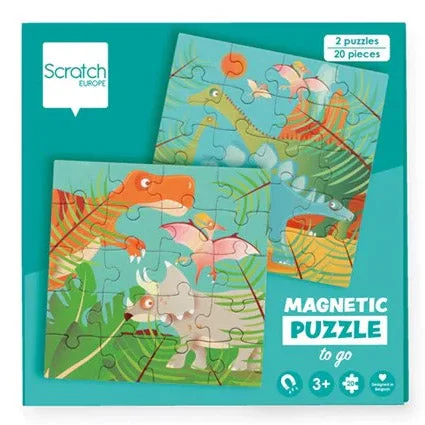 Interactive Books for morning reads-Magnetic Puzzle Book To Go - Dinosaurs