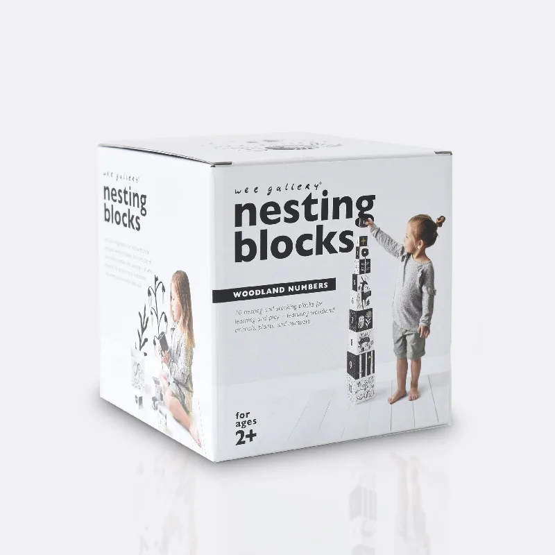 Digital Plaything for focus enhancement-Nesting Blocks - Woodland Numbers