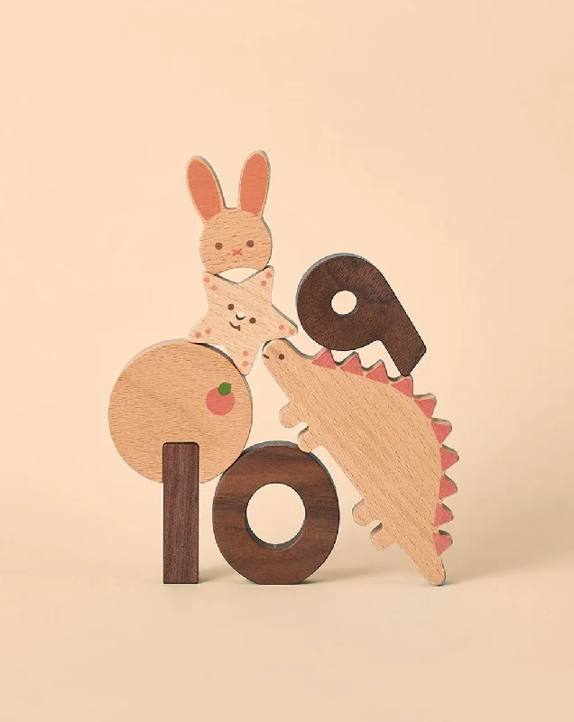 Digital Plaything for problem solving-Numbers Wooden Play Blocks