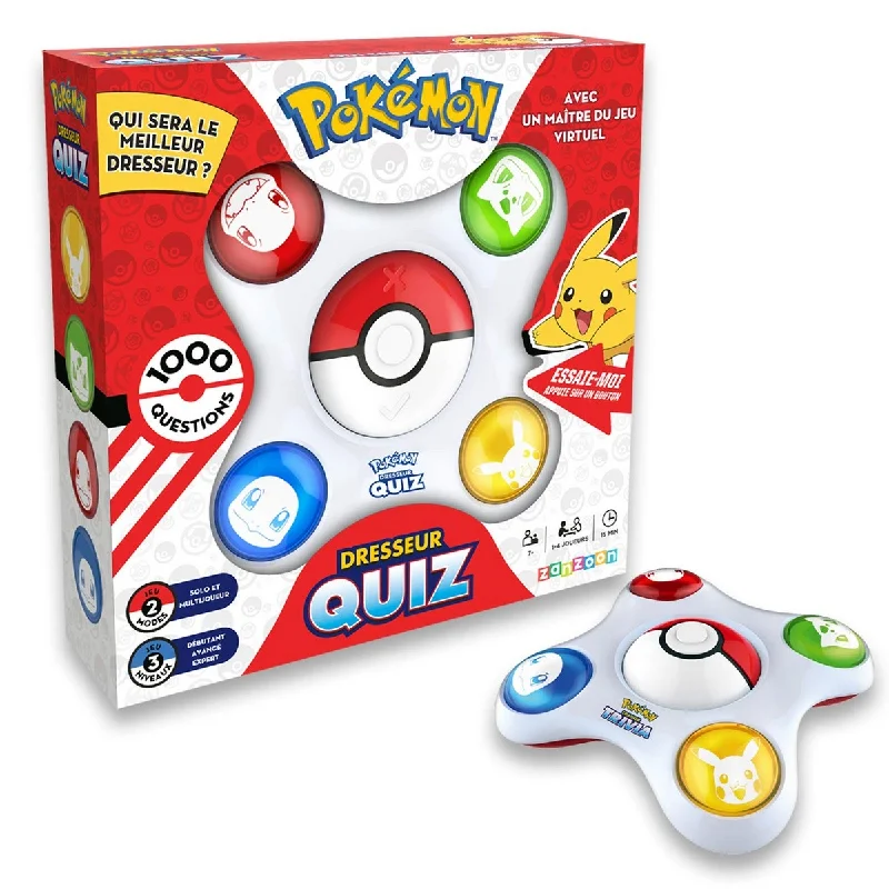 Fun interactive toys for exploring nature-Quiz game Pokémon Bandai Trainer Quiz Electric Interactive (French)