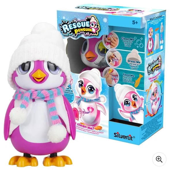 Interactive toys for introducing new languages-Rescue Penguin Interactive Pet - Pink