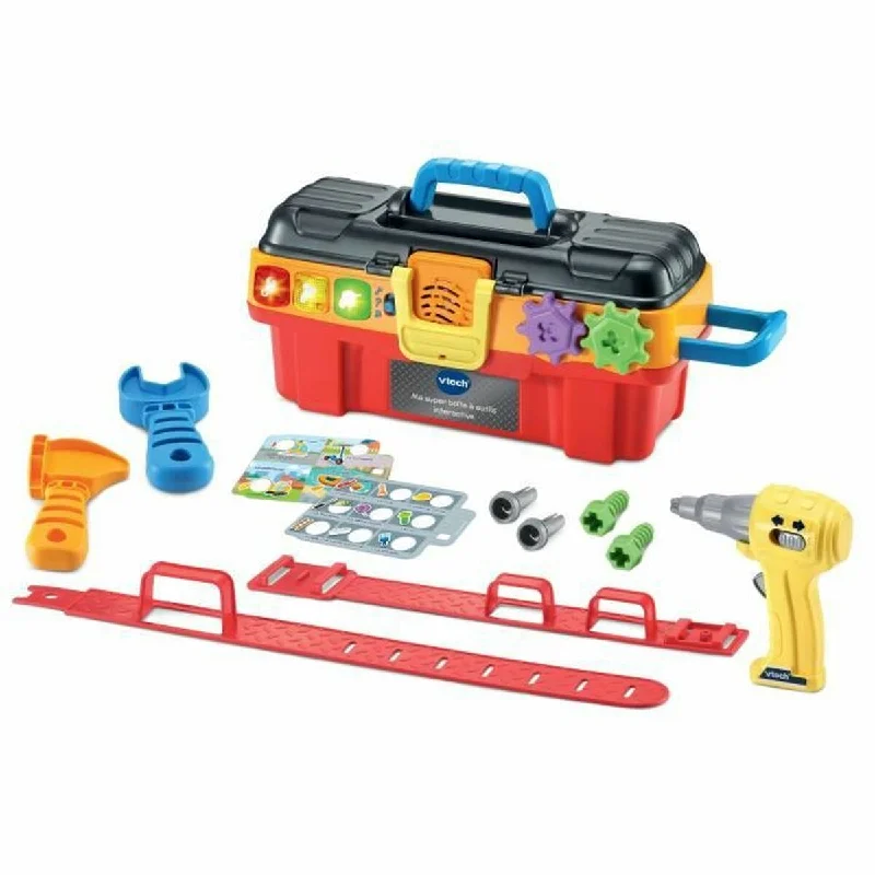 Interactive toys with voice prompts-Set of tools for children Vtech My Great Interactive Toolbox